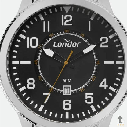 Relógio de Pulso Condor Preto C/ Pulseira em Aço - CO2115MXV/4P Truedata