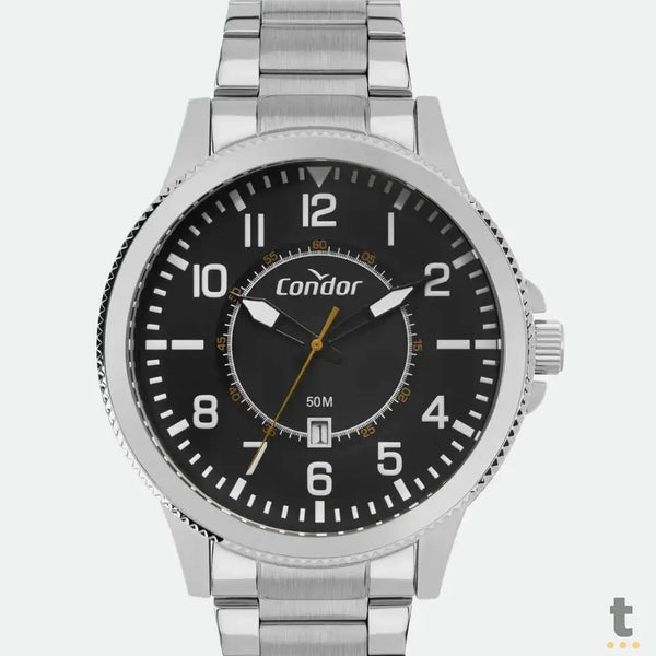 Relógio de Pulso Condor Preto C/ Pulseira em Aço - CO2115MXV/4P