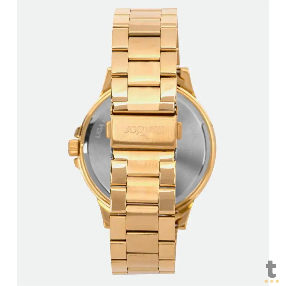 Relógio de Pulso Condor em Aço Preto / Dourado - CO2115MXU/4P Truedata