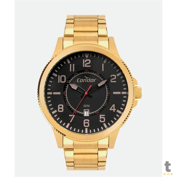 Relógio de Pulso Condor em Aço Preto / Dourado - CO2115MXU/4P