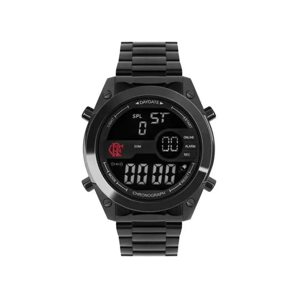 Relógio de Pulso Digital Technos Flamengo em Silicone Preto - FLA902AB/7P Truedata