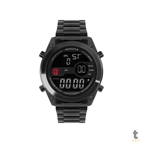 Relógio de Pulso Digital Technos Flamengo em Silicone Preto - FLA902AB/7P