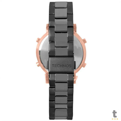 Relógio de Pulso Digital Technos Trend Bicolor em Aço Preto - BJ3059AA/5P Truedata
