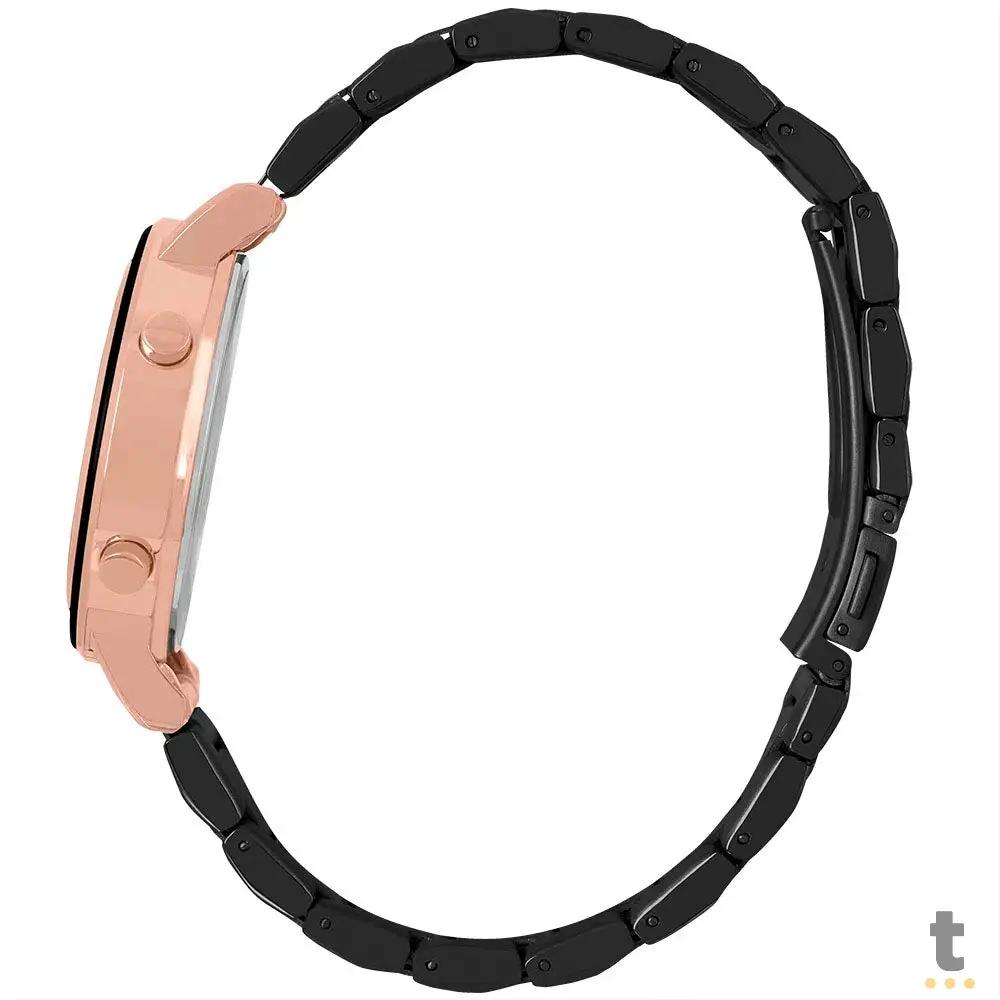 Relógio de Pulso Digital Technos Trend Bicolor em Aço Preto - BJ3059AA/5P Truedata