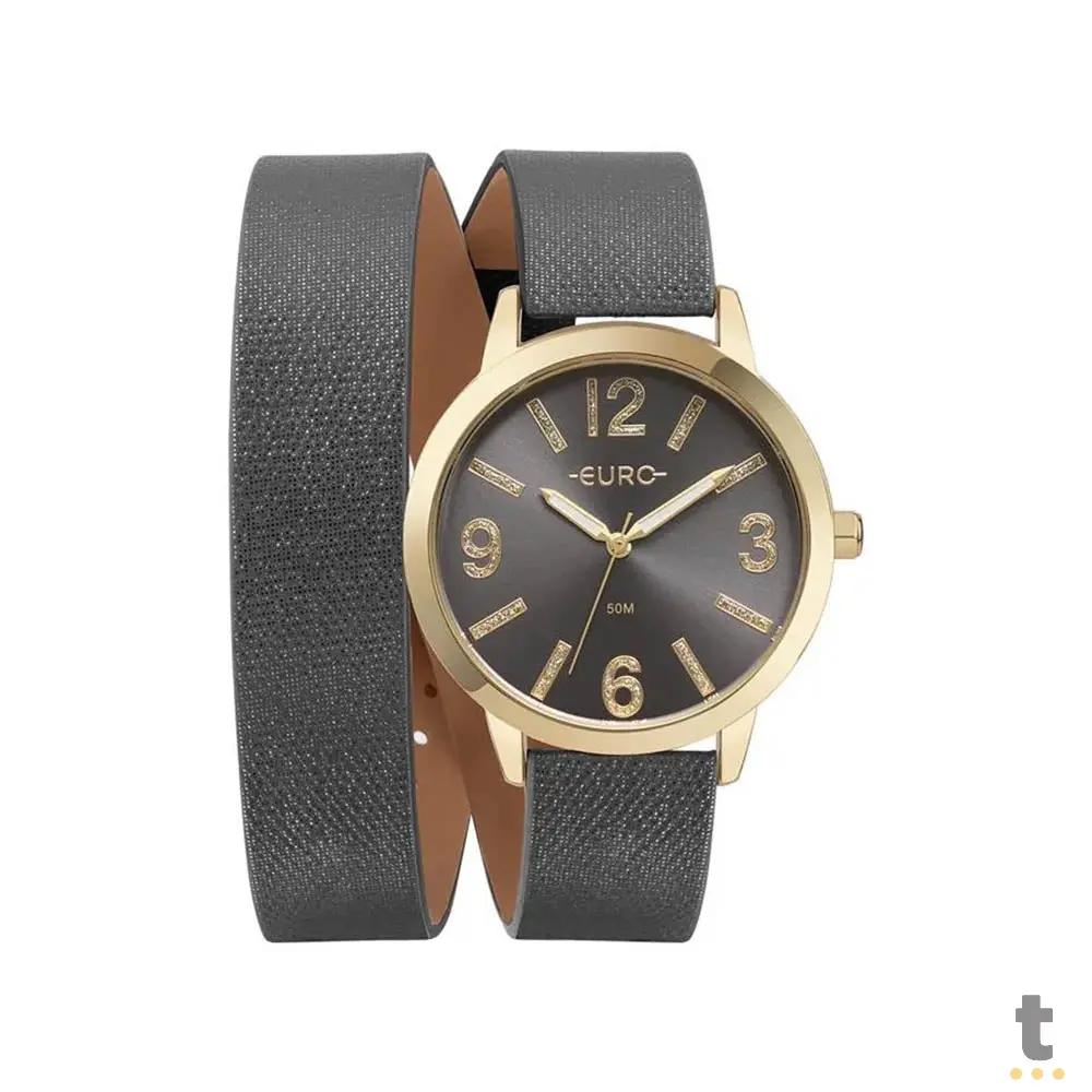 Relógio de Pulso Euro Collection Preto / Dourado - EU2035YUG/5C Truedata