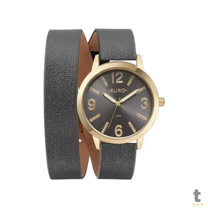Relógio de Pulso Euro Collection Preto / Dourado - EU2035YUG/5C Truedata