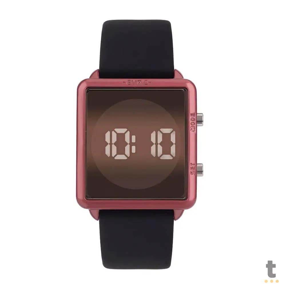 Relógio de Pulso Euro Digital Fashion Fit Reflexos Preto / Vermelho - EUJHS31BAQU/5P Truedata