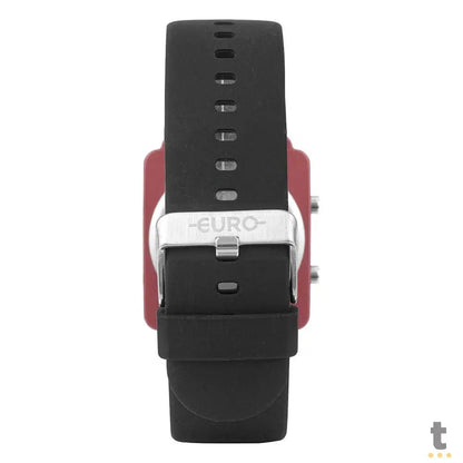 Relógio de Pulso Euro Digital Fashion Fit Reflexos Preto / Vermelho - EUJHS31BAQU/5P Truedata