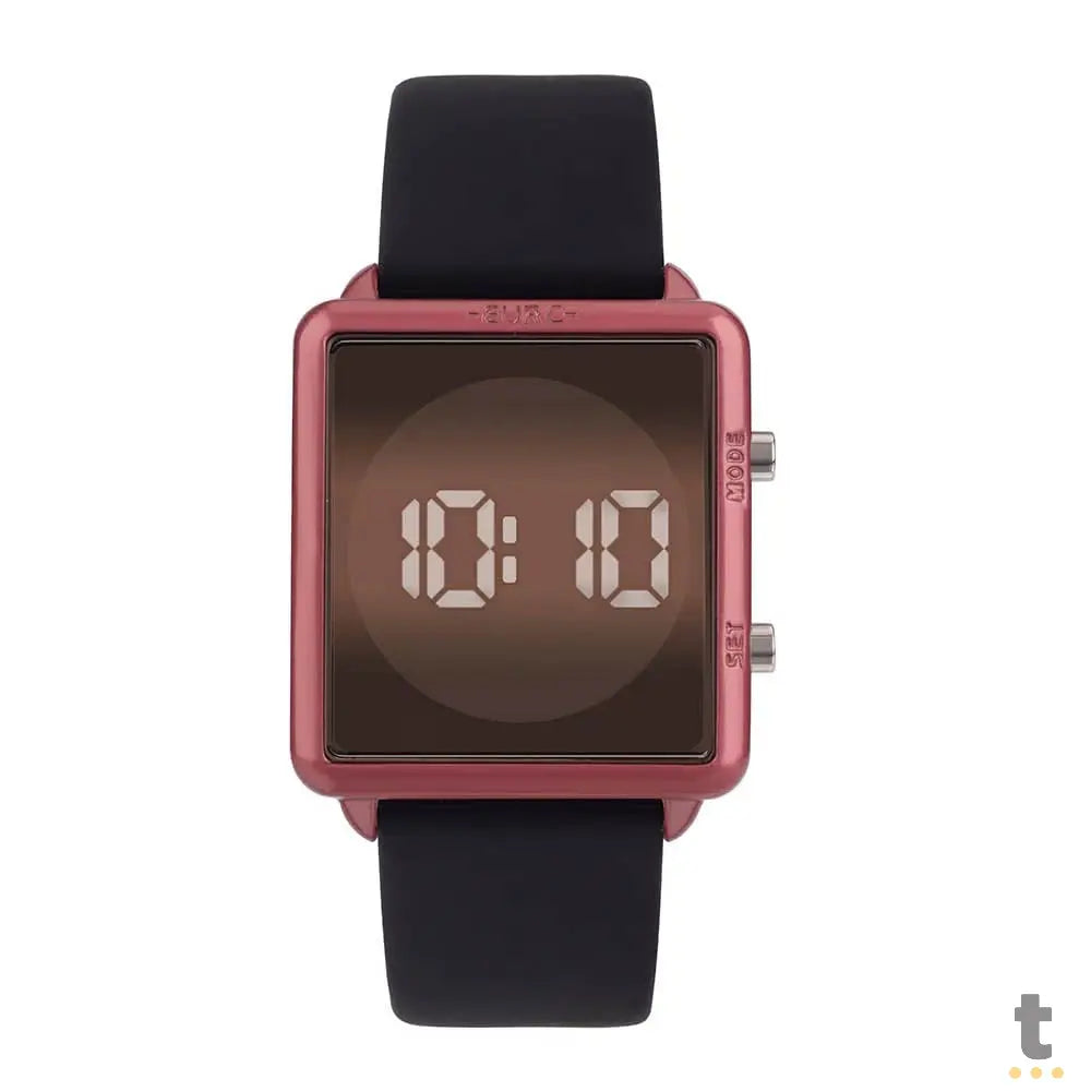 Relógio de Pulso Euro Digital Fashion Fit Reflexos Preto / Vermelho - EUJHS31BAQU/5P Truedata