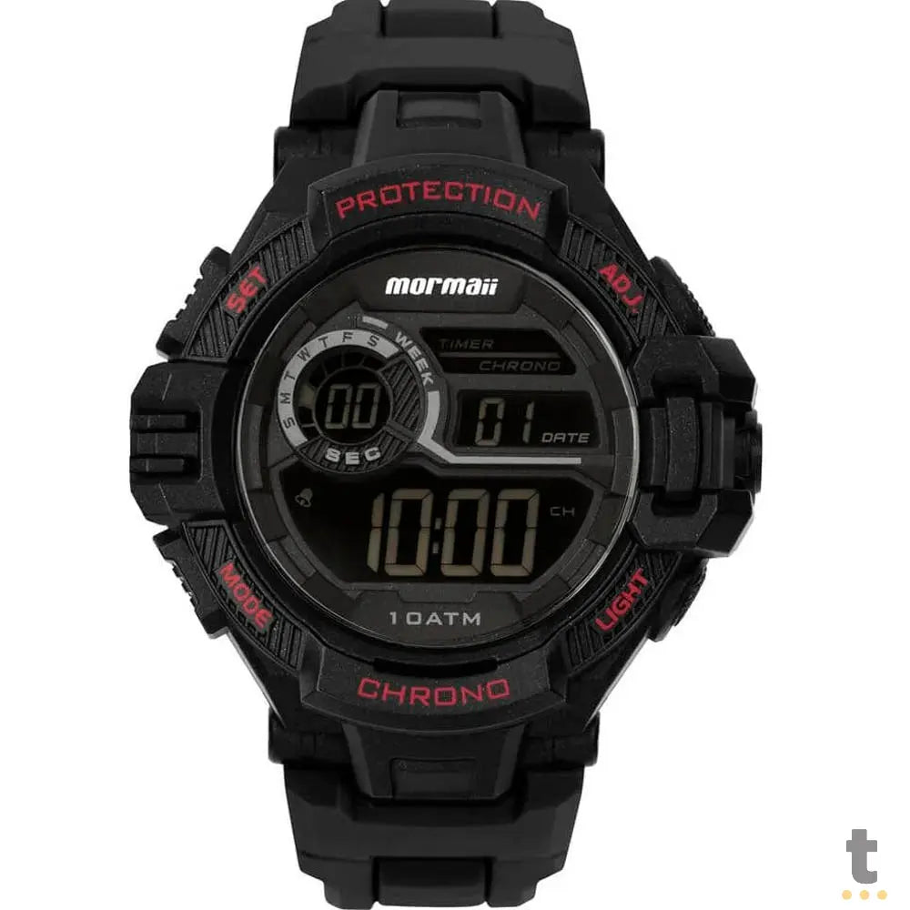 Relógio de Pulso Mormaii Action em Silicone Preto - MO1134AF/8P Truedata