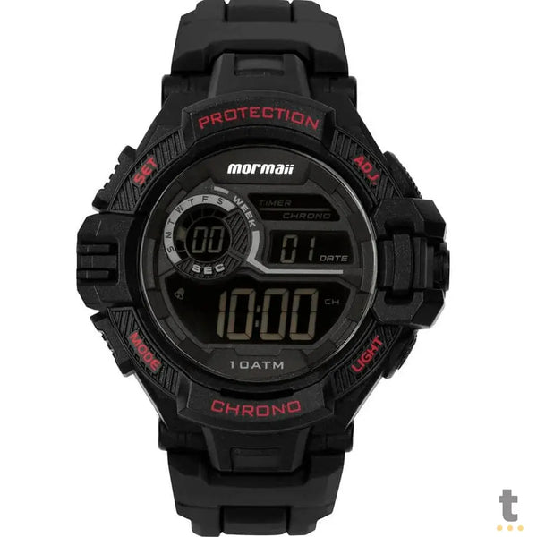 Relógio de Pulso Mormaii Action em Silicone Preto - MO1134AF/8P