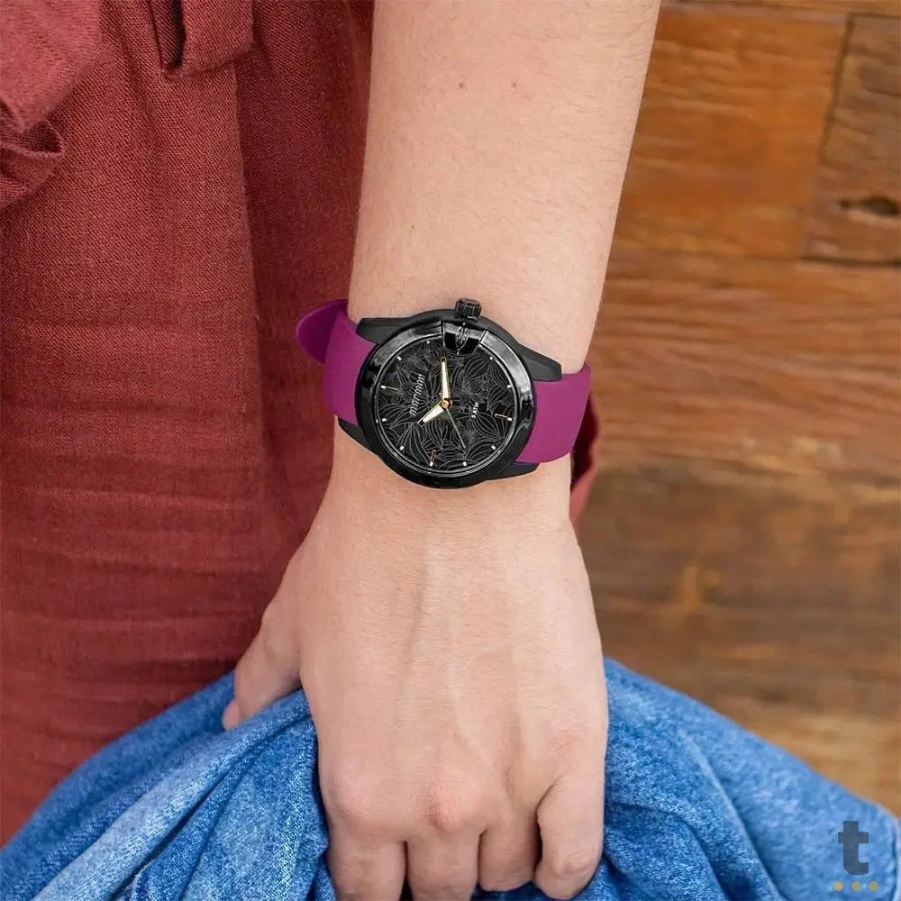 Relógio de Pulso Mormaii Luau em Silicone Roxa - MO2036IV/8N Truedata