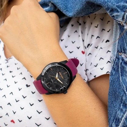 Relógio de Pulso Mormaii Luau em Silicone Roxa - MO2036IV/8N Truedata