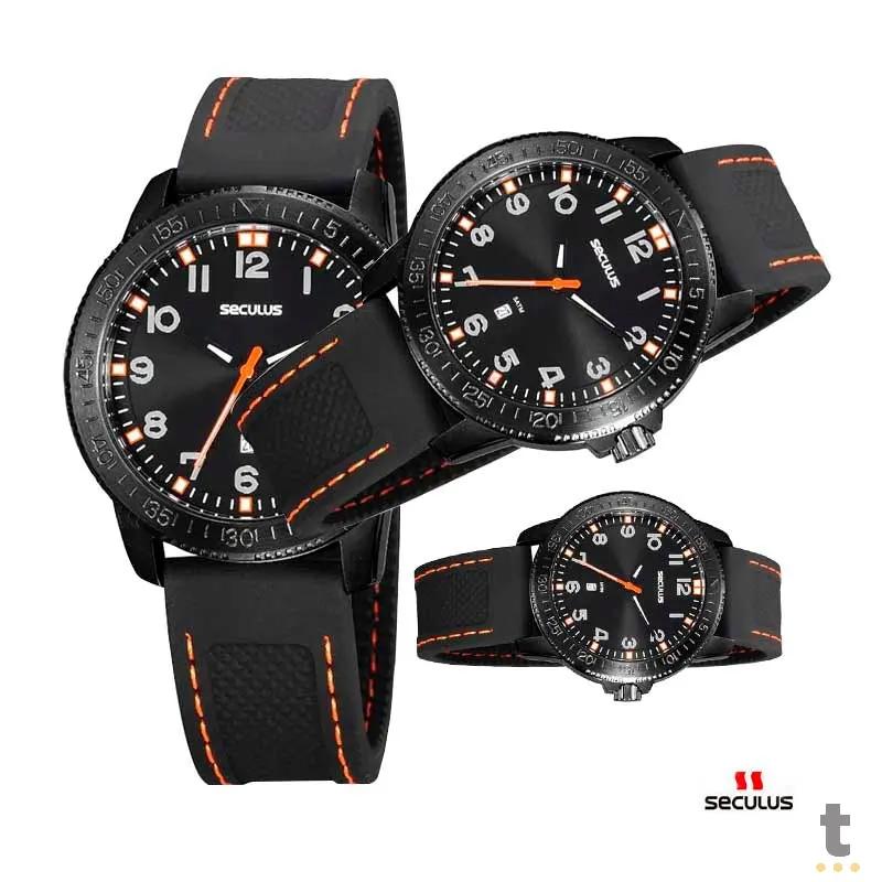 Relógio de Pulso Seculus Action Preto - 20946GPSVPU2 Truedata