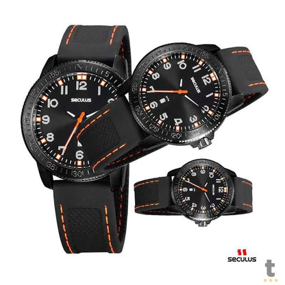 Relógio de Pulso Seculus Action Preto - 20946GPSVPU2 Truedata