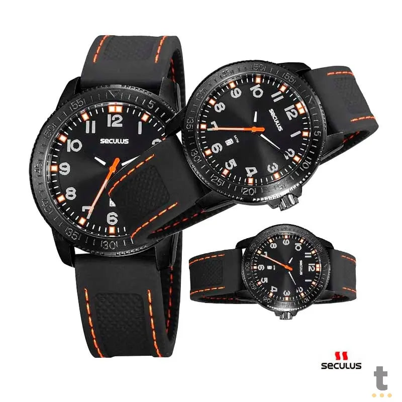 Relógio de Pulso Seculus Action Preto - 20946GPSVPU2 Truedata