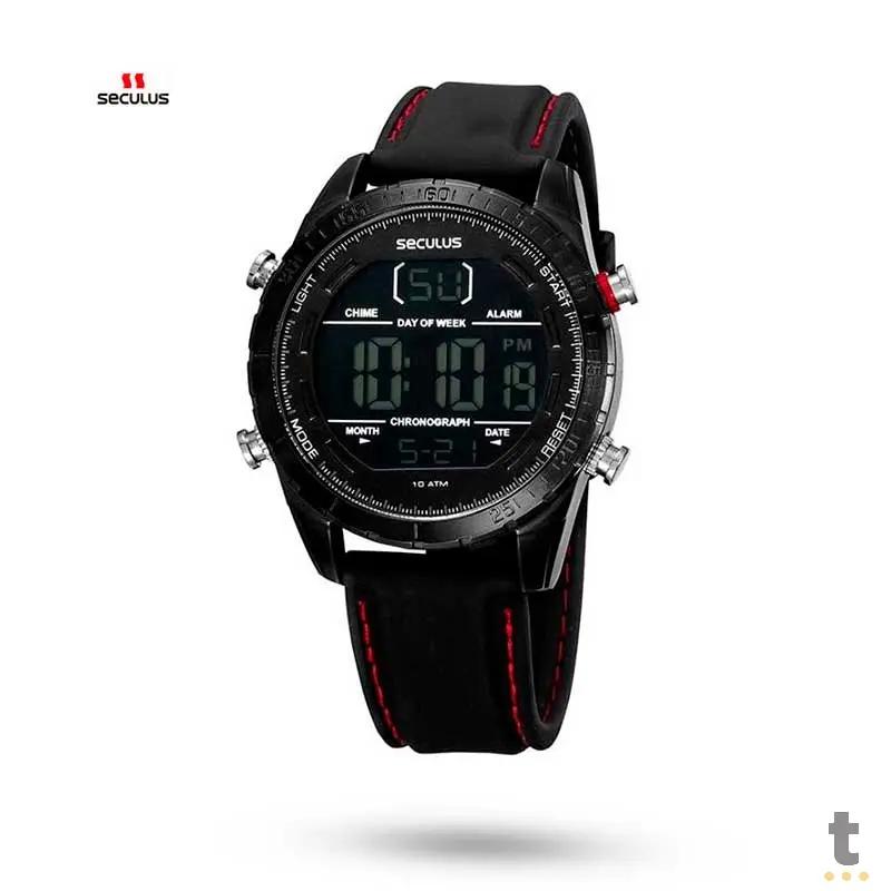 Relógio de Pulso Seculus Digital Esportivo Preto - 77090GPSVPI1 Truedata