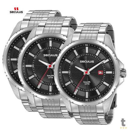 Relógio de Pulso Seculus Long Life em Aço - 20850G0SVNA1 Truedata