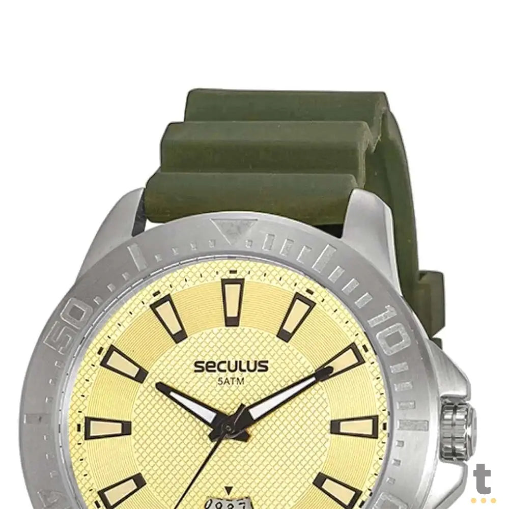 Relógio de Pulso Seculus Plus Silicone Verde C/ Canivete Multifunções - 20966G0SVNU3 Truedata