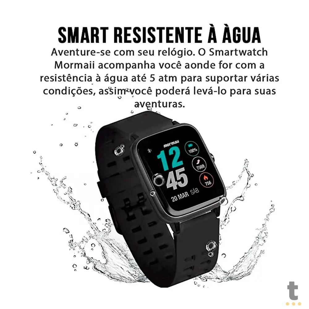 Relógio de Pulso SmartWatch Mormaii Life Preto - MOLIFEAB/8P Truedata