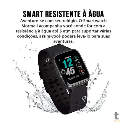 Relógio de Pulso SmartWatch Mormaii Life Preto - MOLIFEAB/8P Truedata