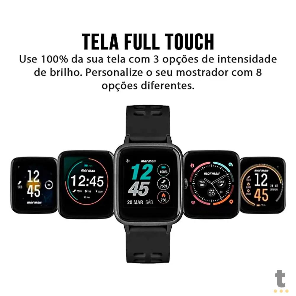 Relógio de Pulso SmartWatch Mormaii Life Preto - MOLIFEAB/8P Truedata