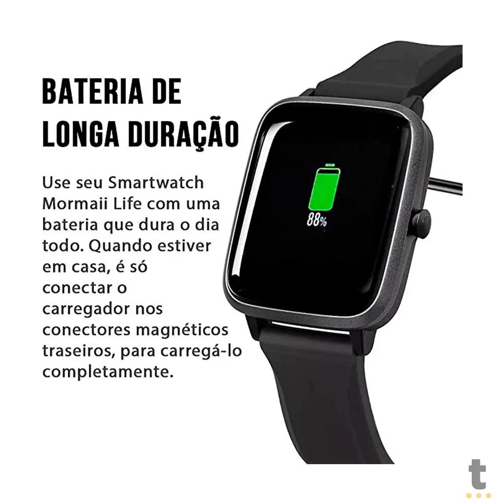 Relógio de Pulso SmartWatch Mormaii Life Preto - MOLIFEAB/8P Truedata