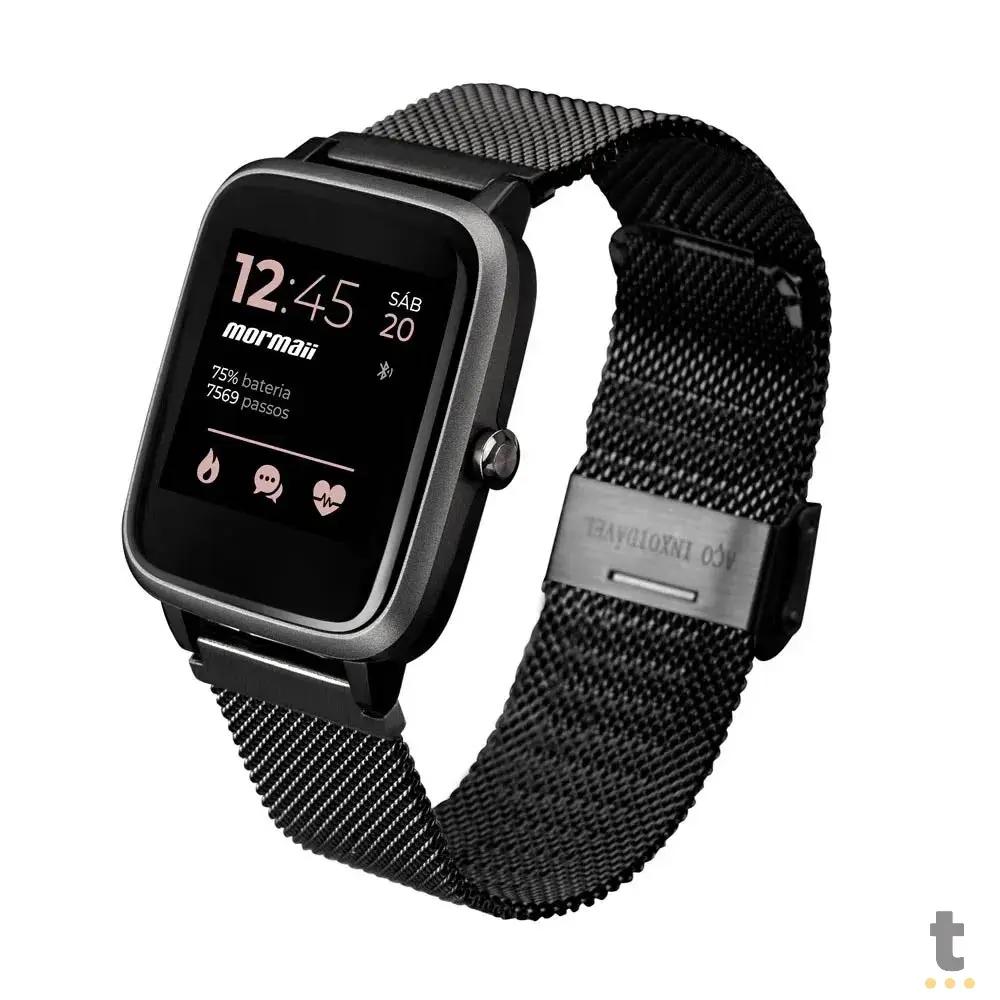 Relógio de Pulso SmartWatch Mormaii Life Preto - MOLIFEAI/7P Truedata