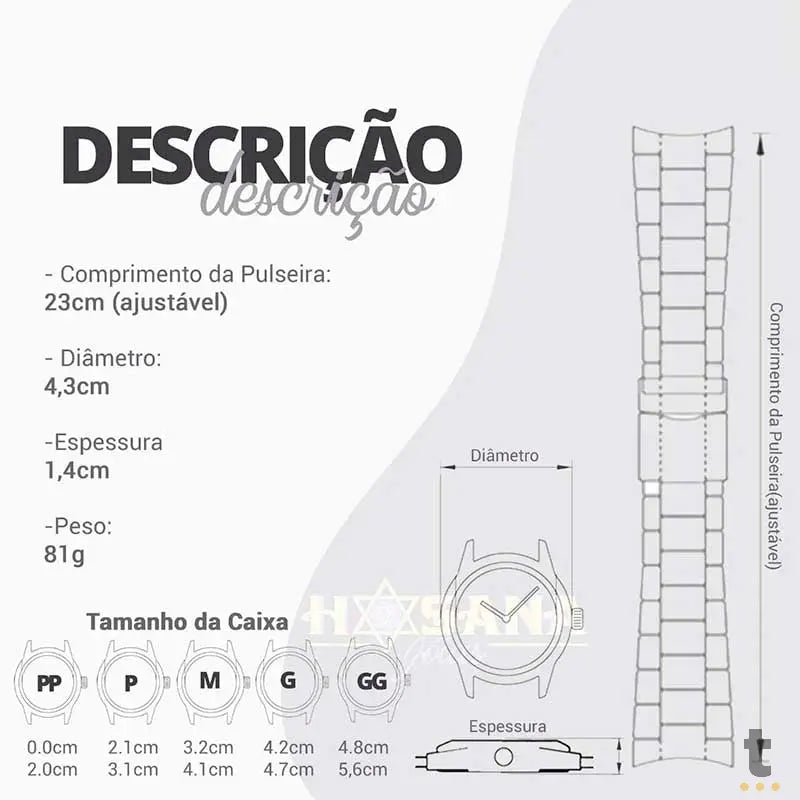 Relógio de Pulso SmartWatch Seculus em Malha de Aço - 79003LPSVDA2 Truedata