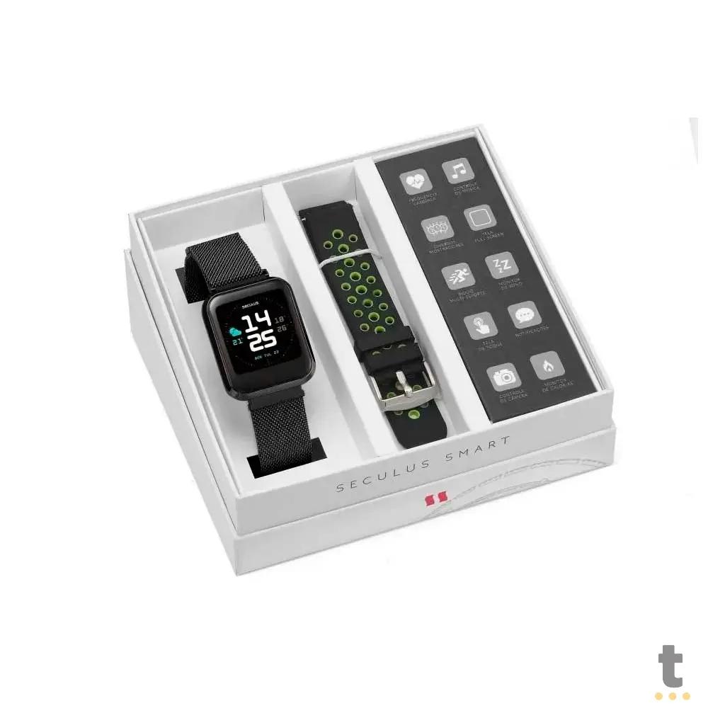 Relógio de Pulso SmartWatch Seculus em Malha de Aço / Sport - 79006MPSVPE2 Truedata