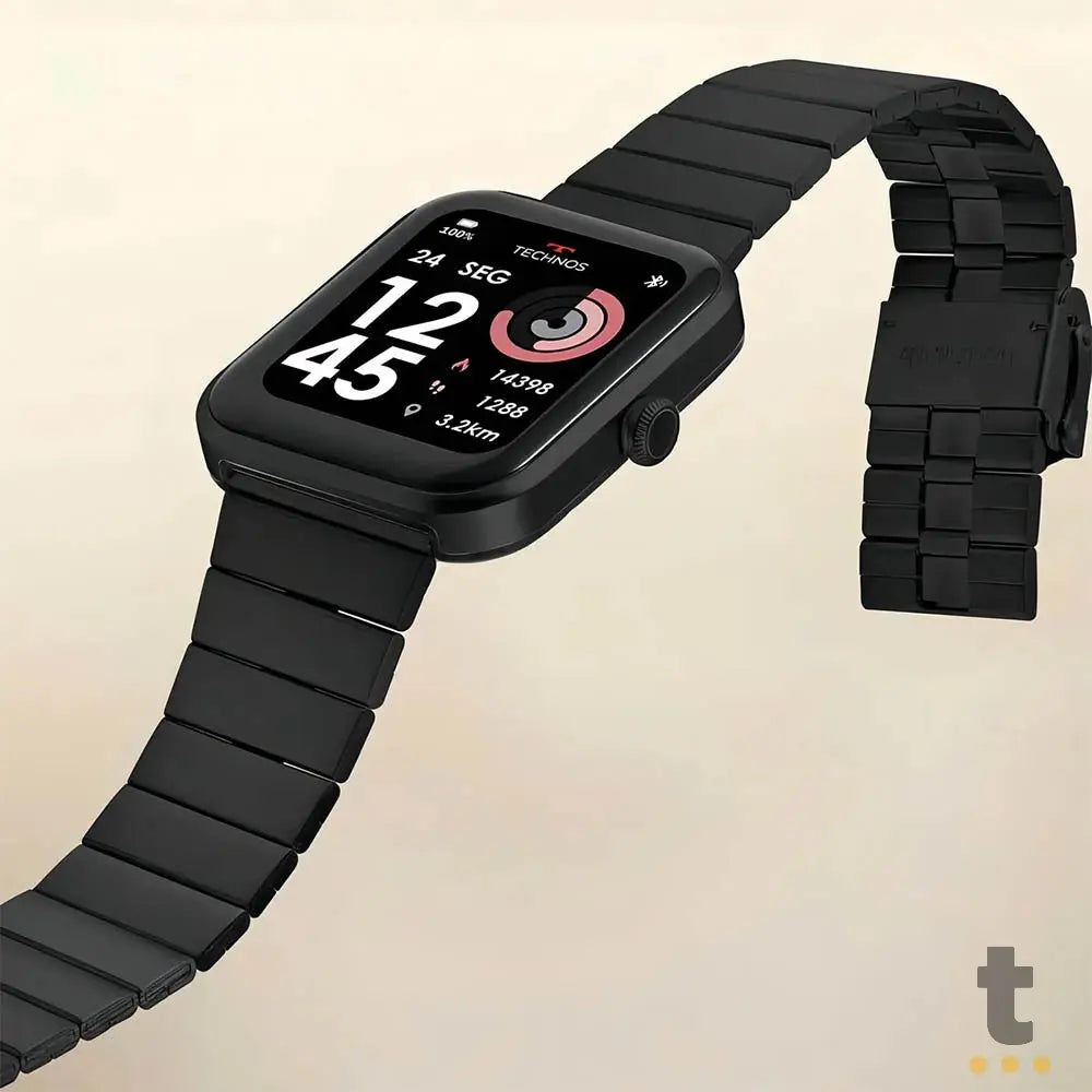 Relógio de Pulso SmartWatch Technos Connect Max C/ 2 Pulseiras Preto e Vinho - TMAXAI/7P Truedata
