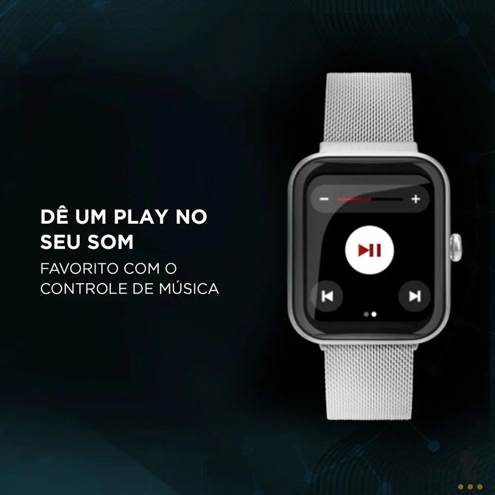 Relógio de Pulso SmartWatch Technos Connect Max Preto e Vermelho - TMAXAA/5P Truedata