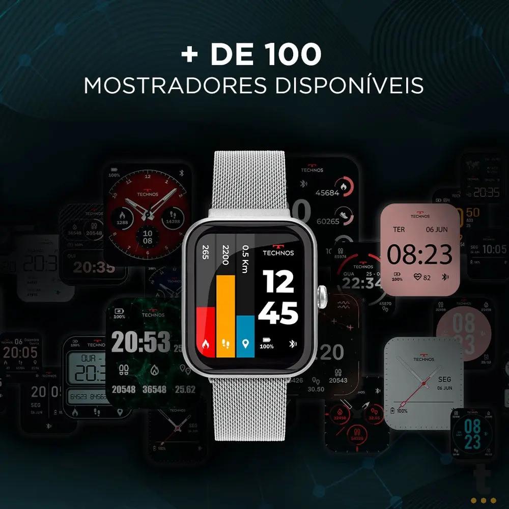 Relógio de Pulso SmartWatch Technos Connect Max Preto e Vermelho - TMAXAA/5P Truedata