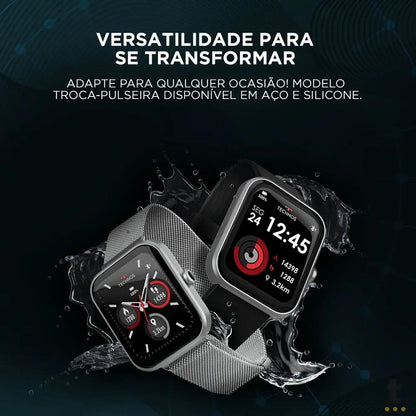 Relógio de Pulso SmartWatch Technos Connect Max Preto e Vermelho - TMAXAA/5P Truedata