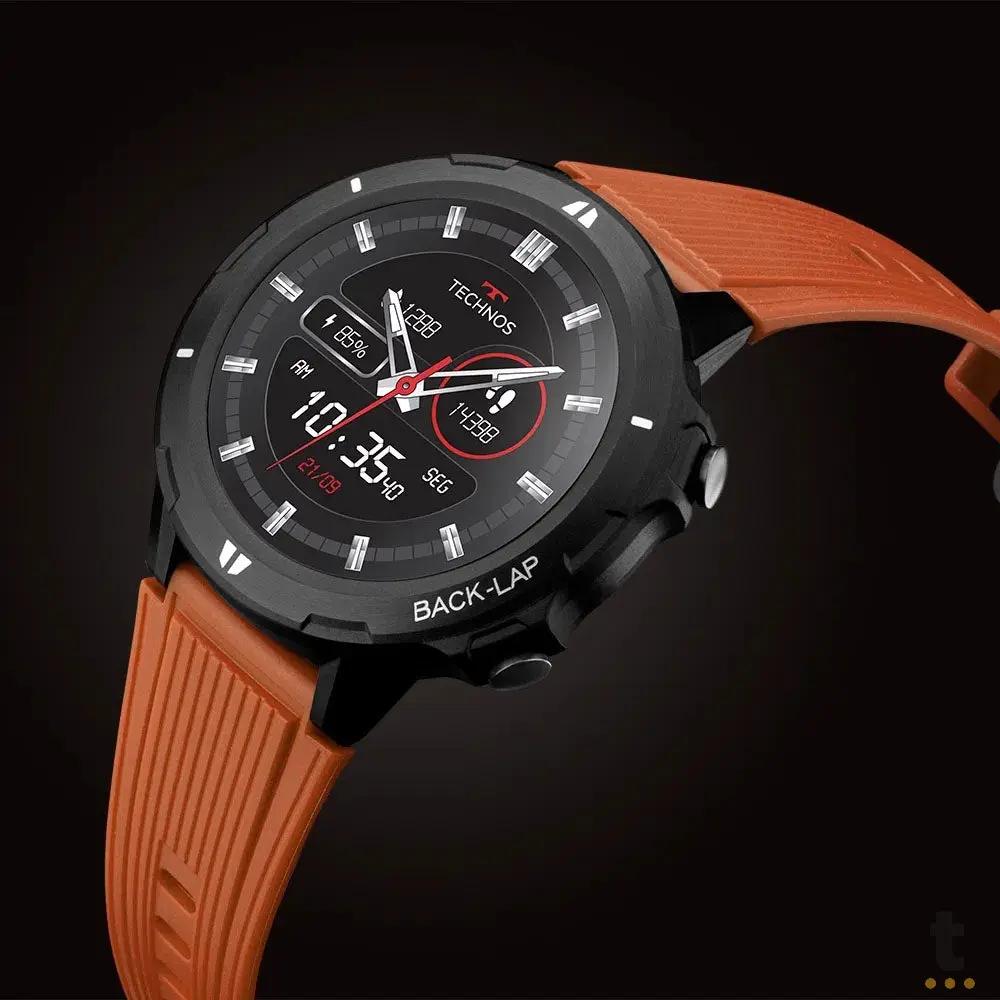 Relógio de Pulso SmartWatch Technos Connect Sports Laranja C/ Pulseira Adicional - TSPORTSAB/8L Truedata
