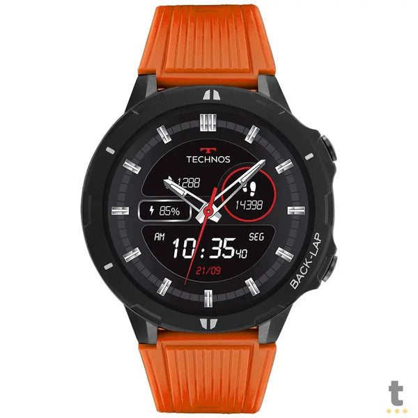 Relógio de Pulso SmartWatch Technos Connect Sports Laranja C/ Pulseira Adicional - TSPORTSAB/8L