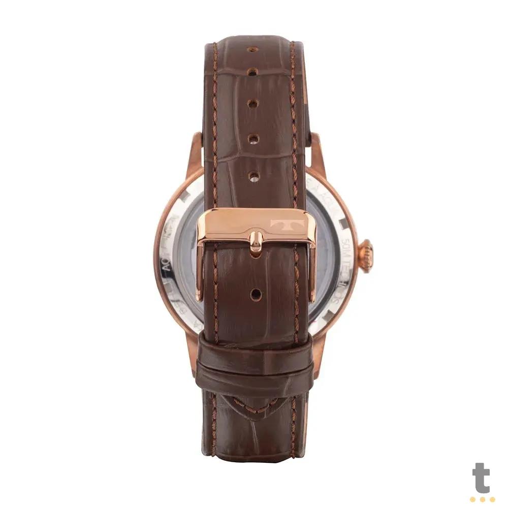 Relógio de Pulso Technos Automático Rosé C/ Pulseira em Couro - G3265AW/0M Truedata