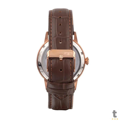Relógio de Pulso Technos Automático Rosé C/ Pulseira em Couro - G3265AW/0M Truedata