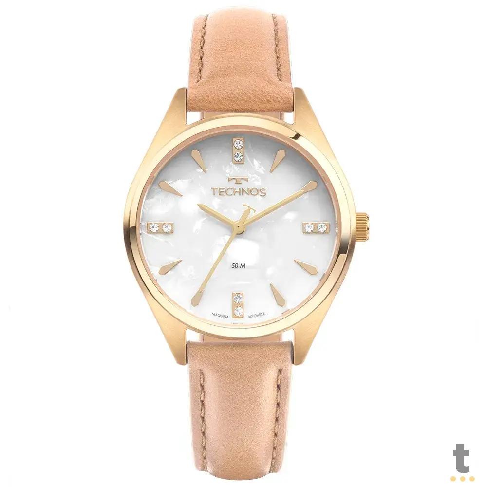 Relógio de Pulso Technos Boutique Dourado Pulseira em Couro - 2036MSB/0B Truedata