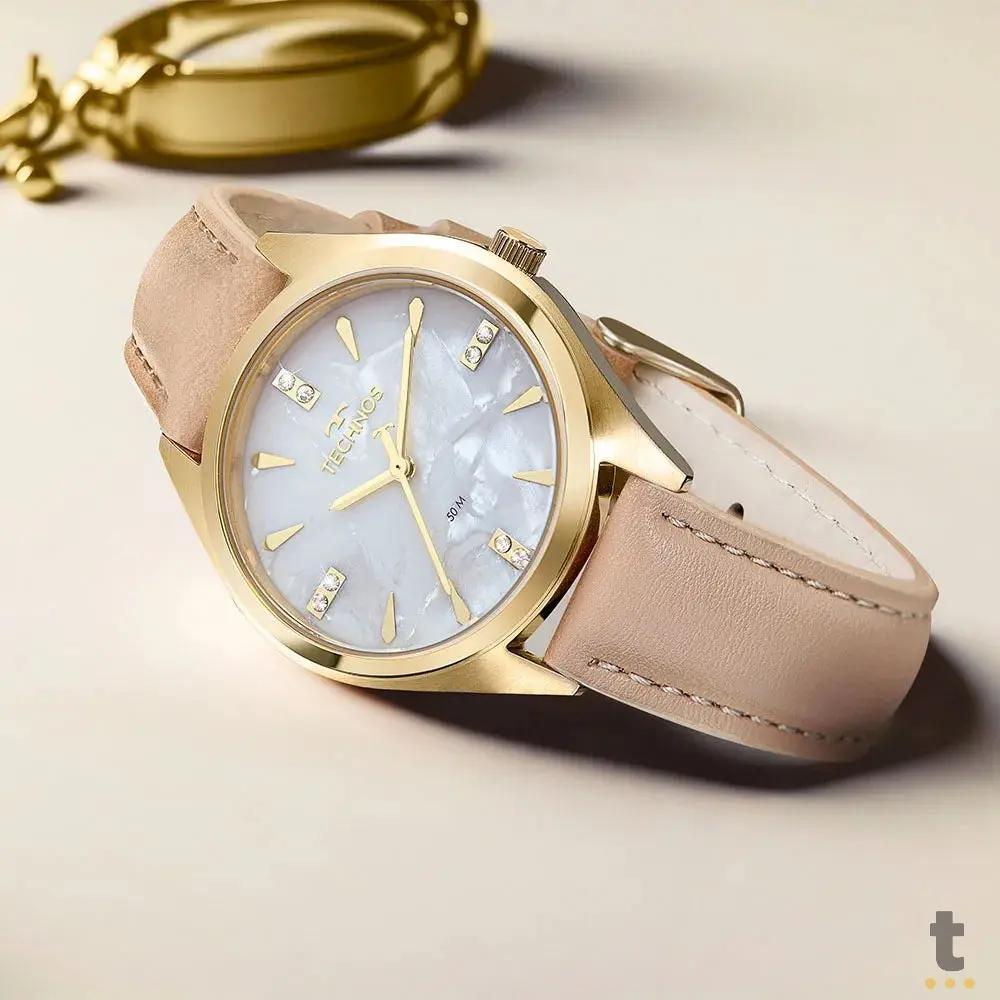 Relógio de Pulso Technos Boutique Dourado Pulseira em Couro - 2036MSB/0B Truedata