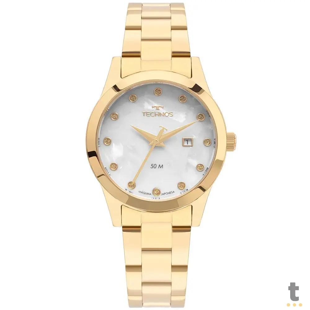 Relógio de Pulso Technos Boutique em Aço Dourado - 2015CER/1B Truedata