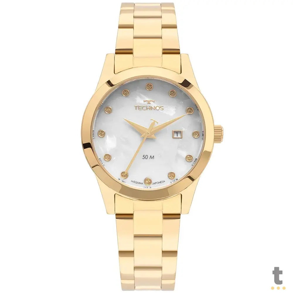 Relógio de Pulso Technos Boutique em Aço Dourado - 2015CER/1B Truedata