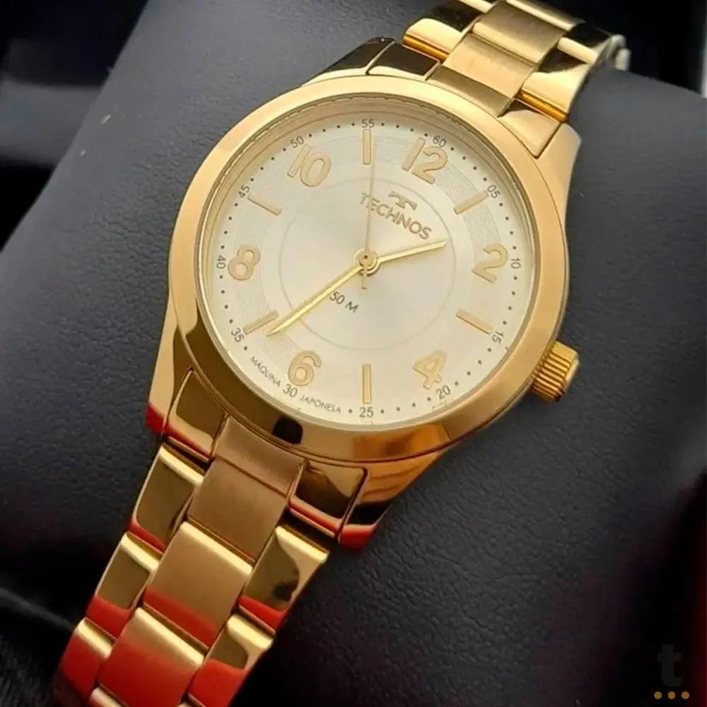 Relógio de Pulso Technos Boutique em Aço Dourado - 2035MFTS/4X Truedata