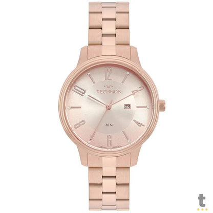 Relógio de Pulso Technos Dress em Aço Rose - 2015CCH/1J Truedata
