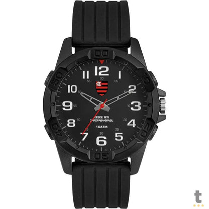 Relógio de Pulso Technos Flamengo Preto Pulseira em Silicone - FLAMOPC21JAS/8R Truedata