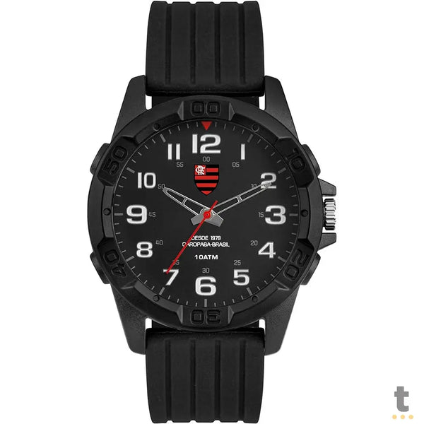 Relógio de Pulso Technos Flamengo Preto Pulseira em Silicone - FLAMOPC21JAS/8R