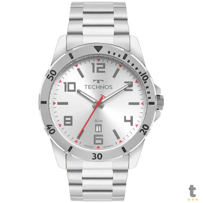 Relógio de Pulso Technos Militar em Aço Prata - 2115NCJ/1K Truedata