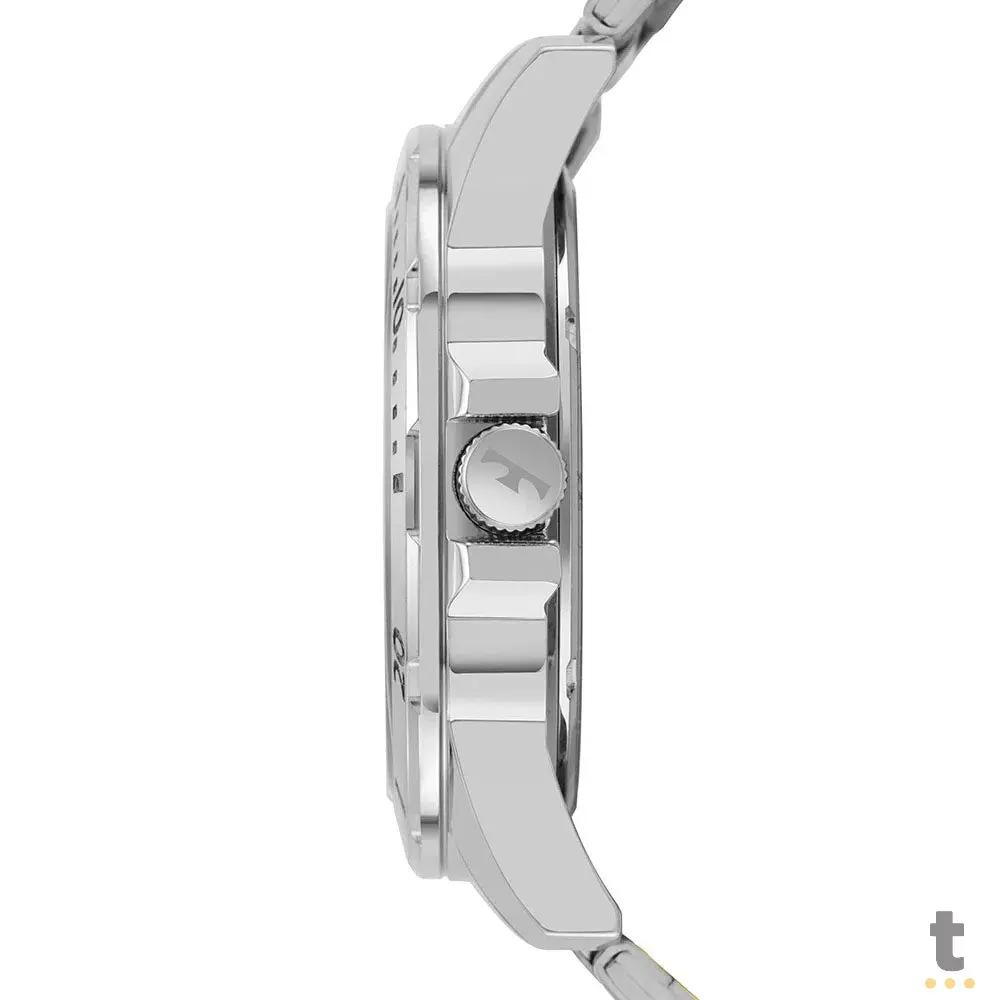 Relógio de Pulso Technos Militar em Aço Prata - 2115NCJ/1K Truedata