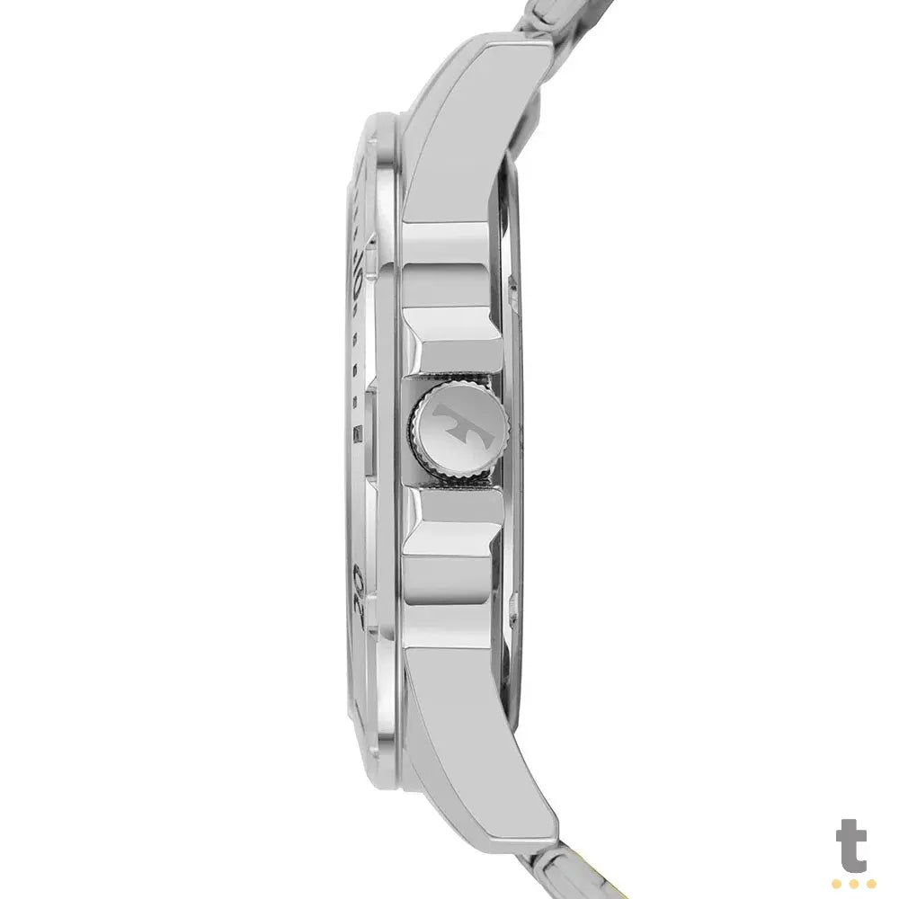 Relógio de Pulso Technos Militar em Aço Prata - 2115NCJ/1K Truedata