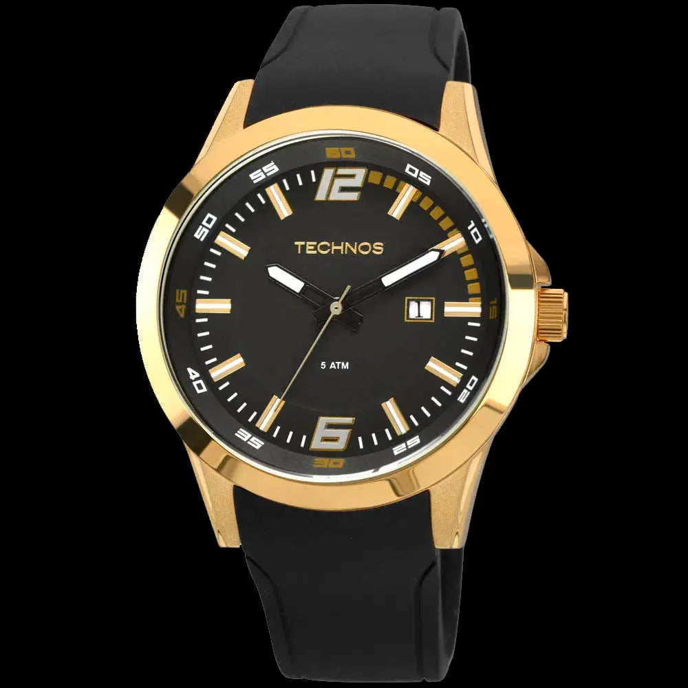 Relógio de Pulso Technos Performance em Silicone Preto - 2115KPU/8P Truedata